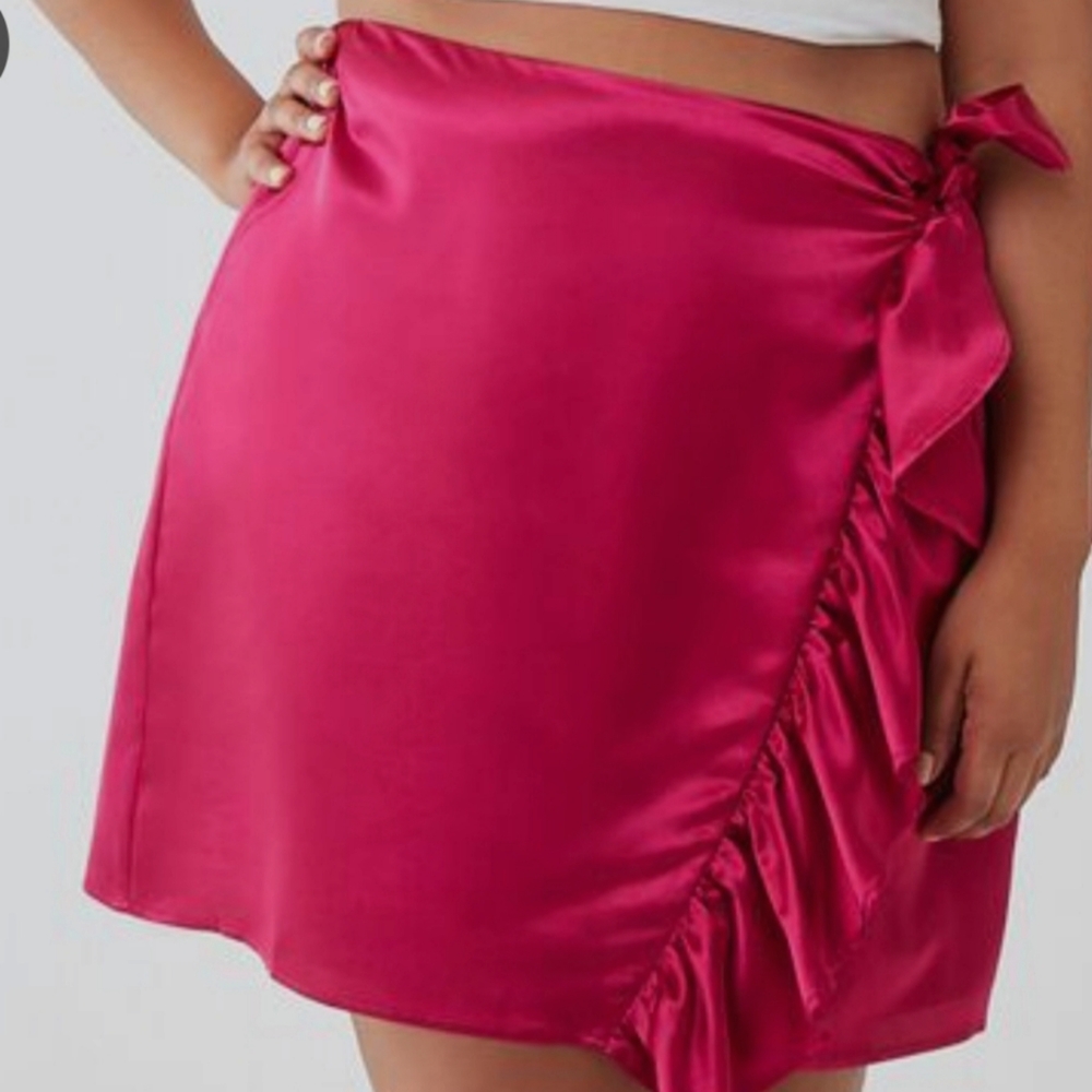 Forever21 plus size neon pink skirt